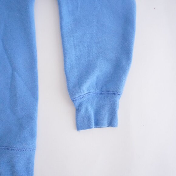 Hanes Nano Blue Cat Eye Embroidered Sweatshirt Cozy 90's Cabincore Sweater M - Picture 12 of 12